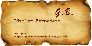 Göttler Bernadett névjegykártya
