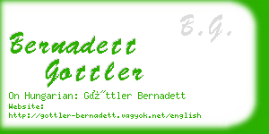 bernadett gottler business card